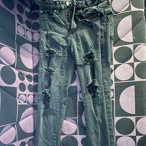 aero ripped black jean